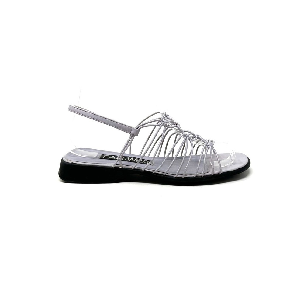 Vintage | East West | Lavender Nylon Elastic‎ Braided Sandals Y2K Size 6